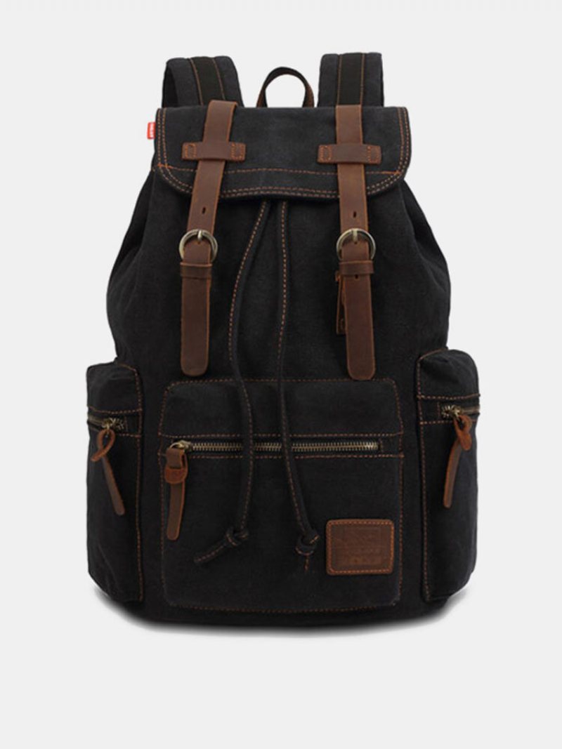 Kaukko Men Vintage Canvas Backapck Casual Computer School Travel Sport