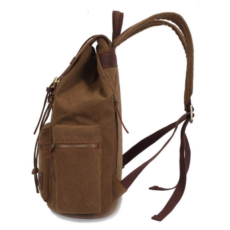 Kaukko Men Vintage Canvas Backapck Casual Computer School Travel Sport