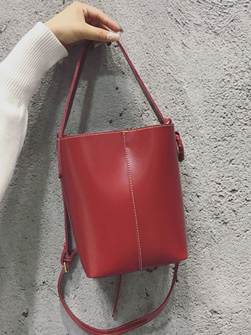 Kobiety 2 Sztuk Rozrywka Torby Wiadro Pu Duża Pojemność Crossbody