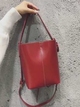 Kobiety 2 Sztuk Rozrywka Torby Wiadro Pu Duża Pojemność Crossbody