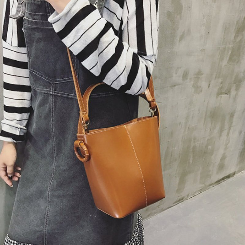 Kobiety 2 Sztuk Rozrywka Torby Wiadro Pu Duża Pojemność Crossbody