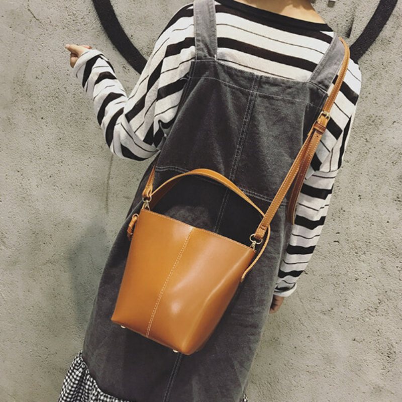 Kobiety 2 Sztuk Rozrywka Torby Wiadro Pu Duża Pojemność Crossbody