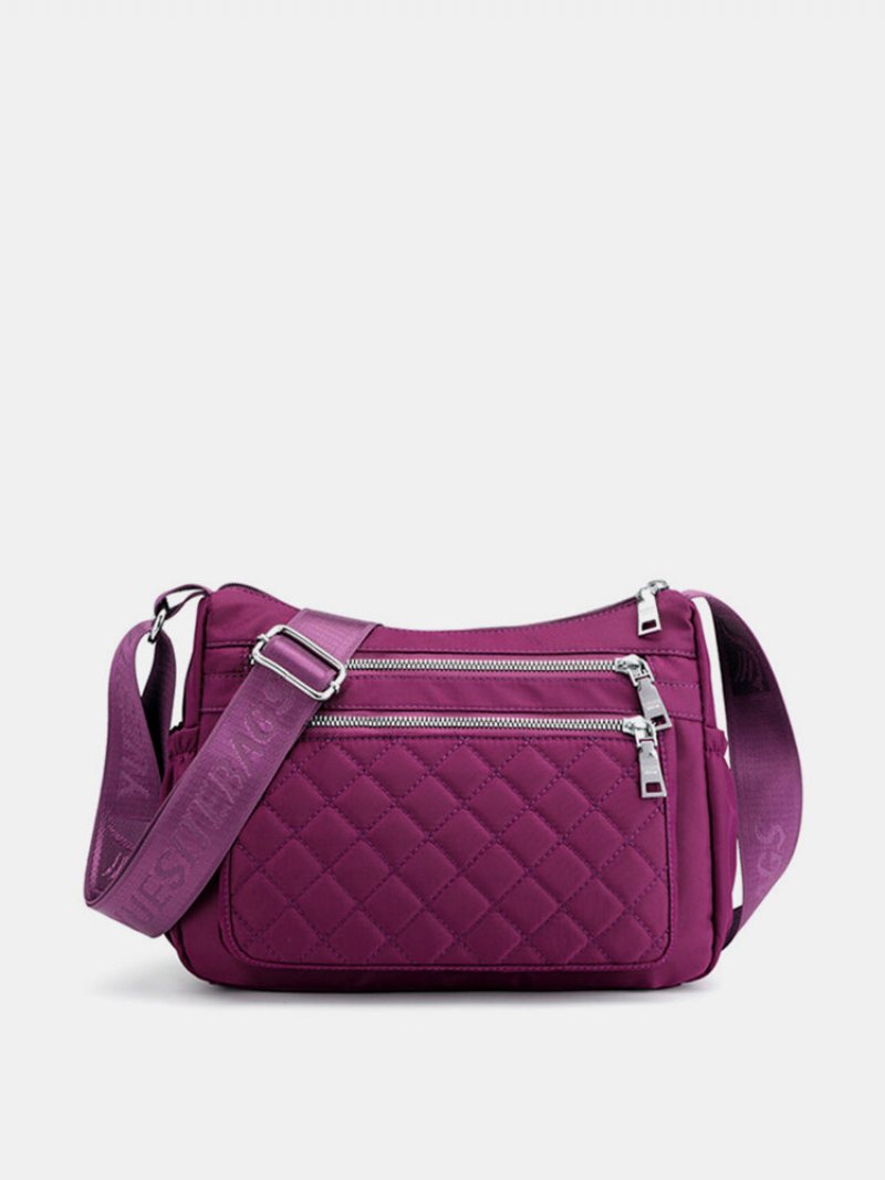 Kobiety Argyle Nylon Lekka Wodoodporna Torba Na Ramię Crossbody