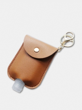 Kobiety Faux Leather Casual Portable Hand Sanitizer Butelka Brelok Podróżny Wisiorek Akcesoria Do Toreb