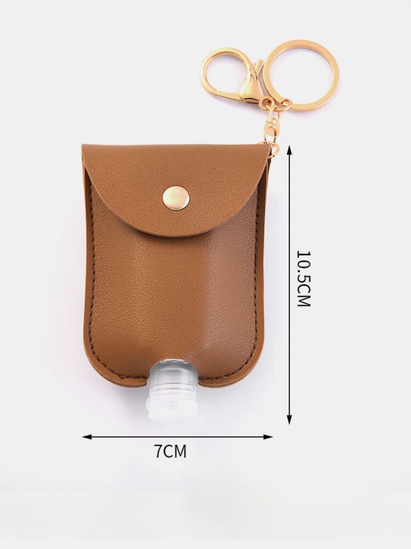 Kobiety Faux Leather Casual Portable Hand Sanitizer Butelka Brelok Podróżny Wisiorek Akcesoria Do Toreb