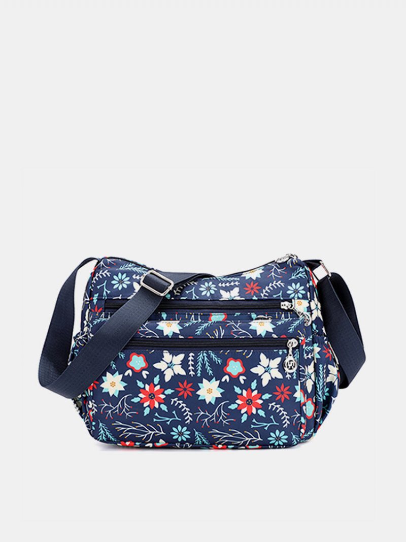 Kobiety Kwiat Wzór Wodoodporne Lekkie Torby Na Ramię Crossbody