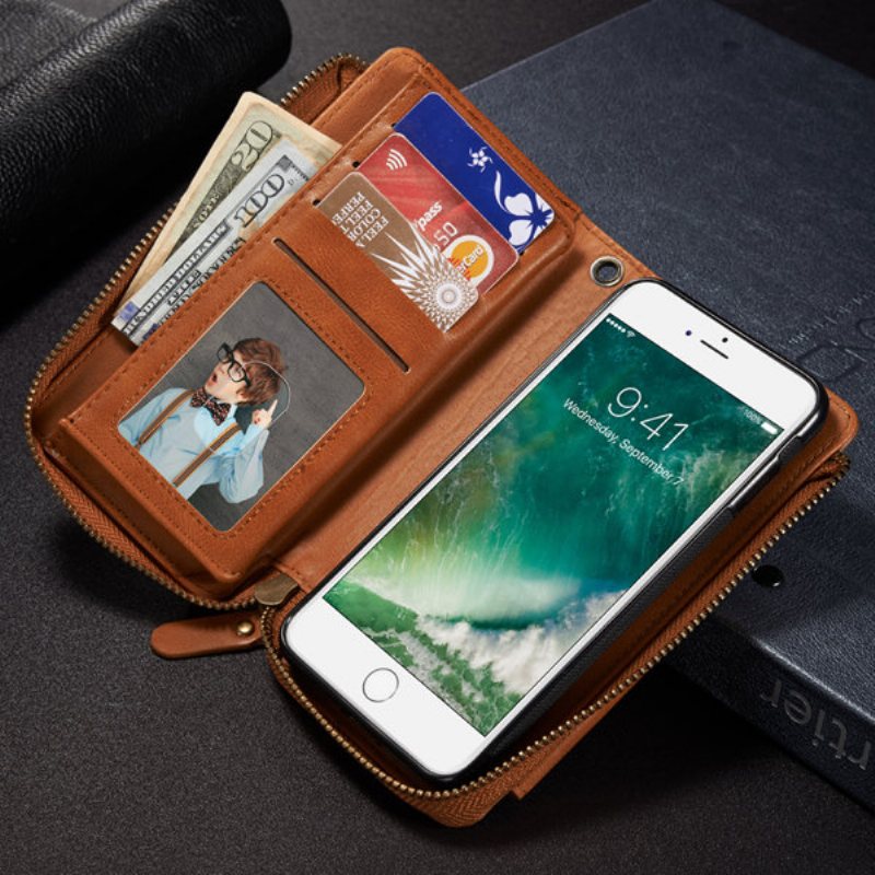 Kobiety Mężczyźni Imitacja Skóry Etui Na Telefon Posiadacz Karty Torba Na Crossbody Na Iphone 7 Plus