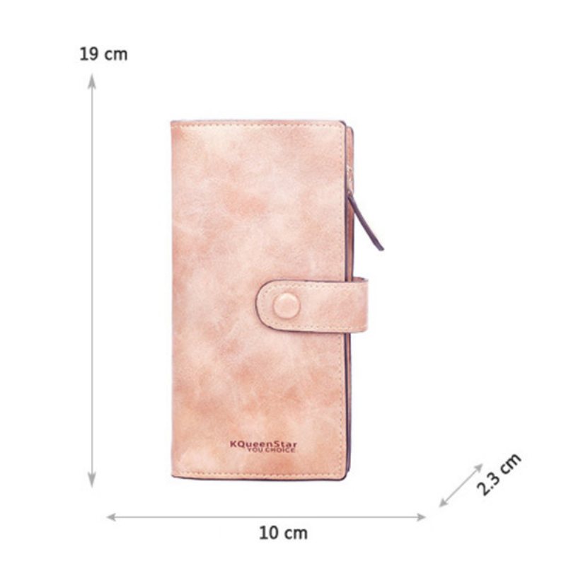 Kobiety Pu Leather Ultracienki Portfel Torebka Posiadacze Wizytówek