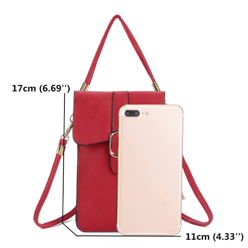 Kobiety Pu Skórzany Ekran Dotykowy 5.5-calowe Torby Na Telefon Tassel Crossbody