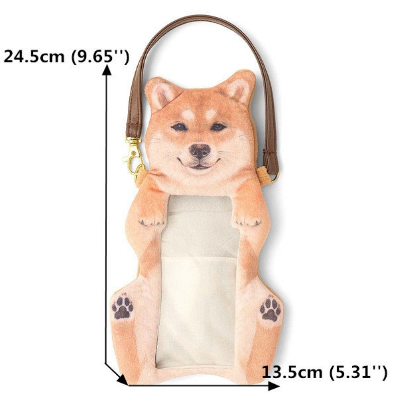 Kobiety Śliczne Shiba Inu Pies Telefon Z Ekranem Dotykowym Portmonetka Pluszowa