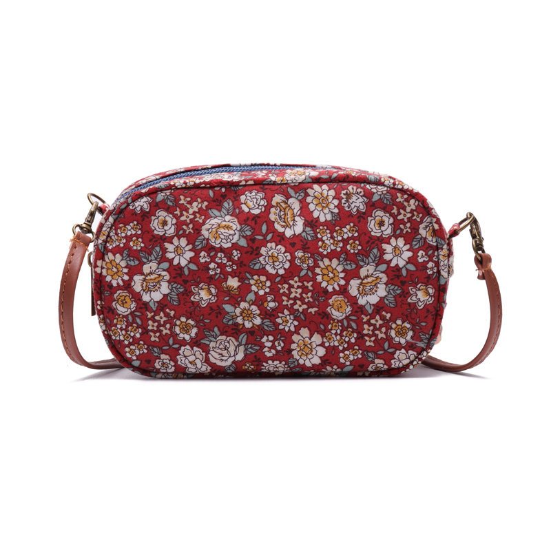 Kobiety Tkaniny Mini Print Crossbody Torba Rekreacyjna Na Telefon