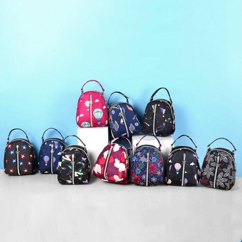 Kobiety Travel Print Wielokolorowa Torba Na Ramię Przenośna Mini Na Telefon Płócienna Crossbody