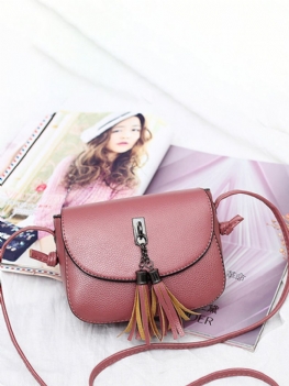 Kobiety Vintage Solidne Torebki Crossbody Z Frędzlami Rekreacyjne Torby Na Ramię