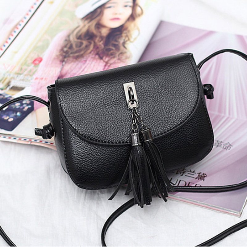 Kobiety Vintage Solidne Torebki Crossbody Z Frędzlami Rekreacyjne Torby Na Ramię