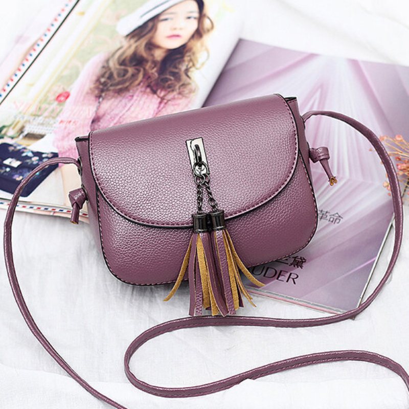 Kobiety Vintage Solidne Torebki Crossbody Z Frędzlami Rekreacyjne Torby Na Ramię