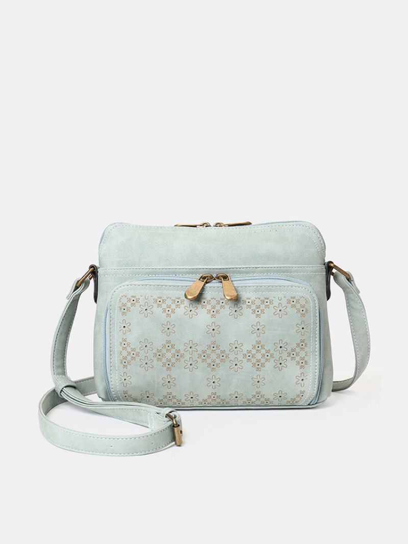 Lekka Torba Crossbody Z Wydrążonym Wzorem W Kwiaty