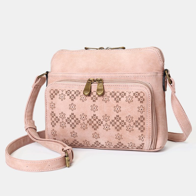 Lekka Torba Crossbody Z Wydrążonym Wzorem W Kwiaty