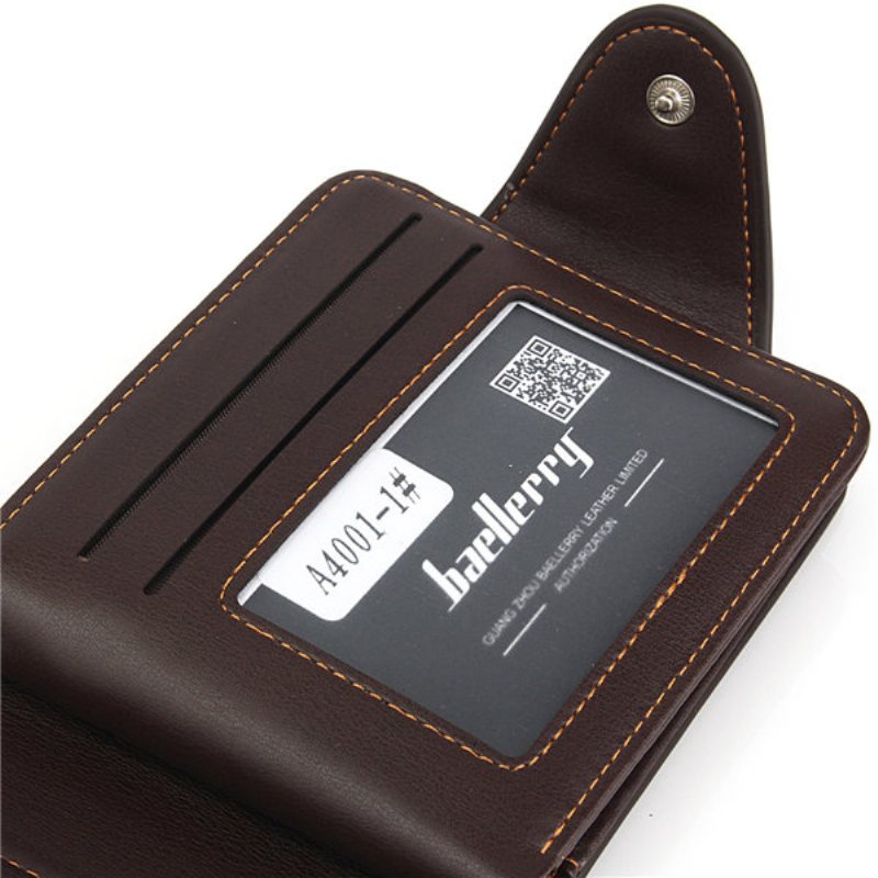 Mężczyźni Kobiety Business Casual Pu Leather Hasp Posiadacze Kart Portfel Portmonetki