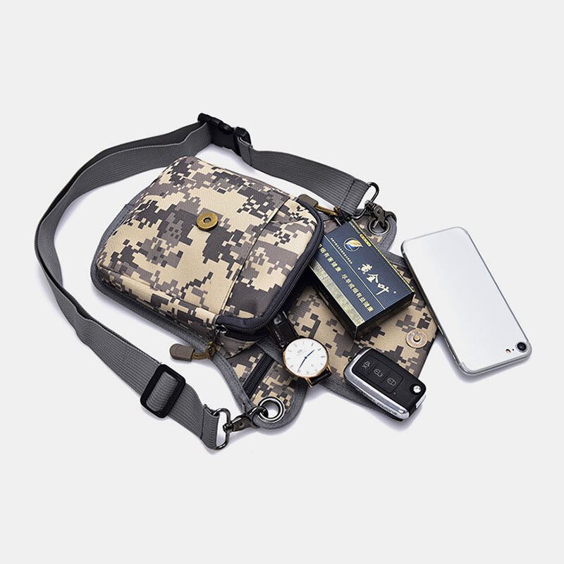 Męski Kamuflaż Multi-carry Outdoor Wielofunkcyjna Taktyczna Torba Na Talię Crossbody Bag