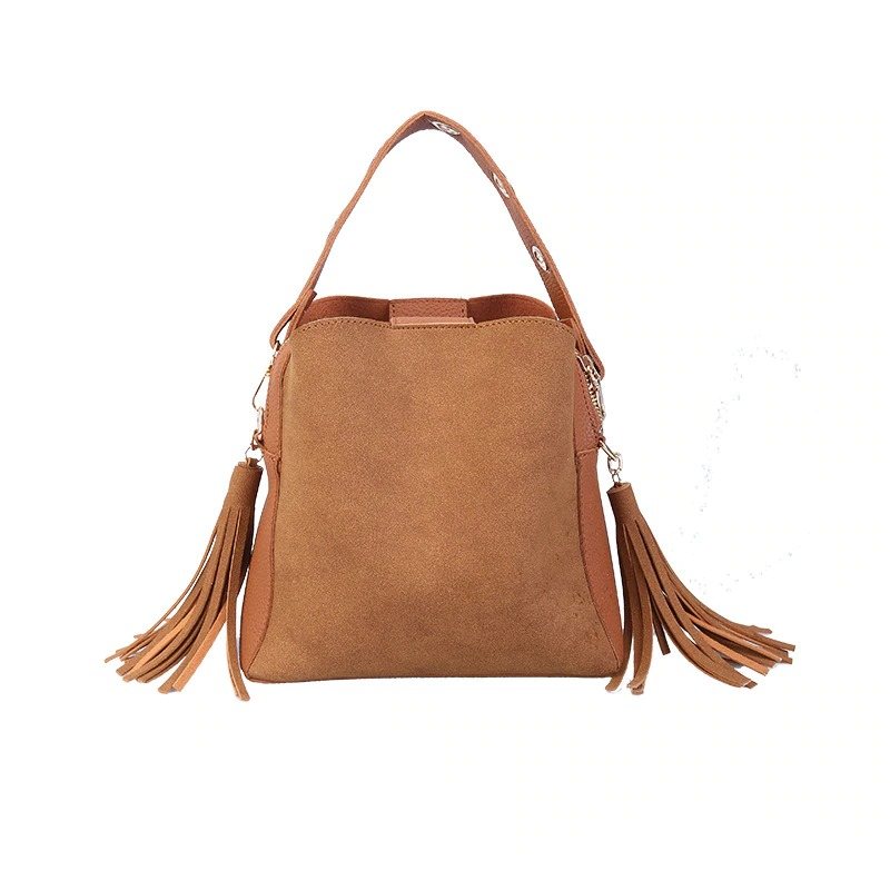 Moda Peeling Kobiety Torba Wiadro Vintage Pomponem Wysokiej Jakości Retro Na Ramię Prosta Crossbody Tote