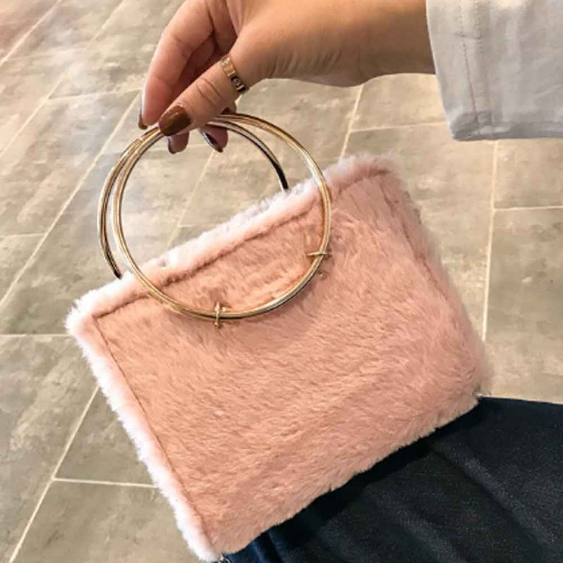 Modna Damska Torba Crossbody Wybrana Pluszowa Torebka Z Liną Na Jedno Ramię I Uchwytem