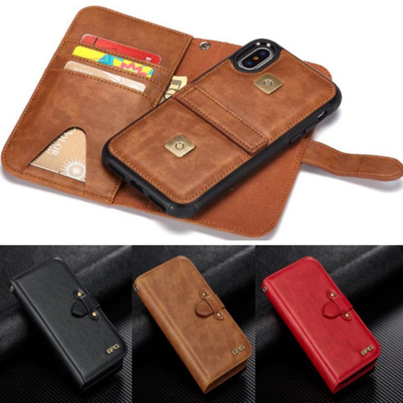 Multi-sltots Pu Leather Iphone X/7/7 Plus/8/8 Plus Etui Na Telefon Z Miejscem Na Karty Portfel