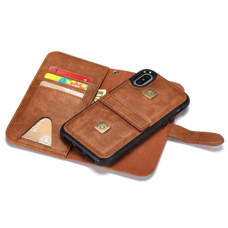 Multi-sltots Pu Leather Iphone X/7/7 Plus/8/8 Plus Etui Na Telefon Z Miejscem Na Karty Portfel