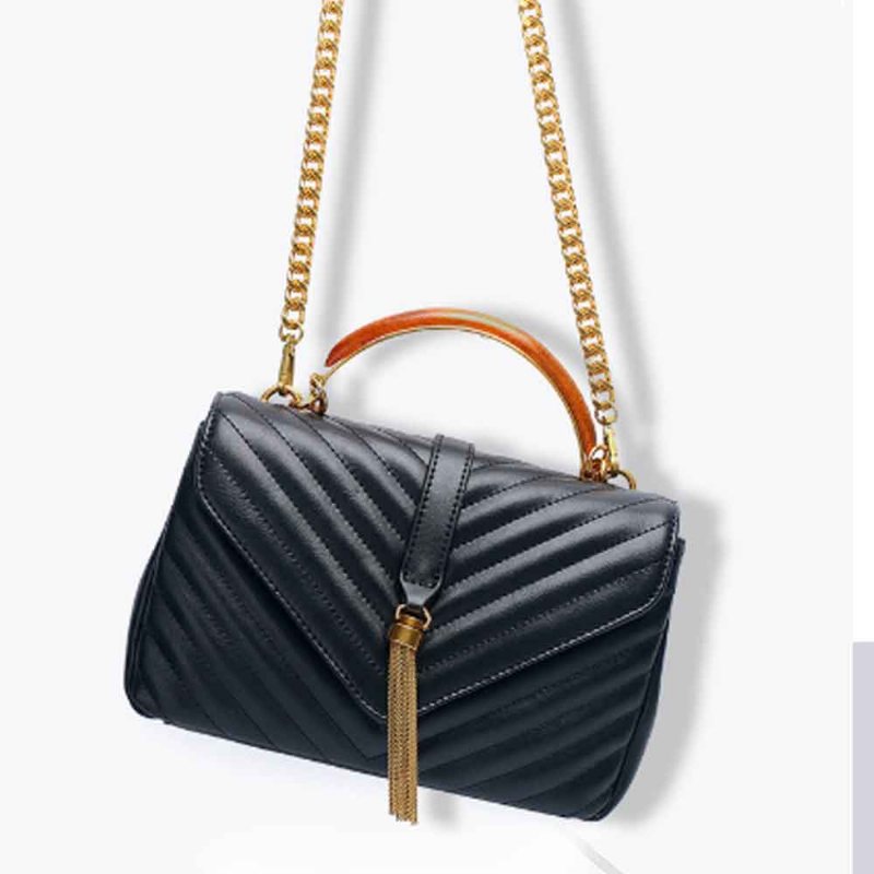 Pierwsza Warstwa Torebki Ze Skóry Bydlęcej Fashion Tassel V Ringer Bag Dla Kobiet Z Półkolistym Uchwytem W Stylu Retro