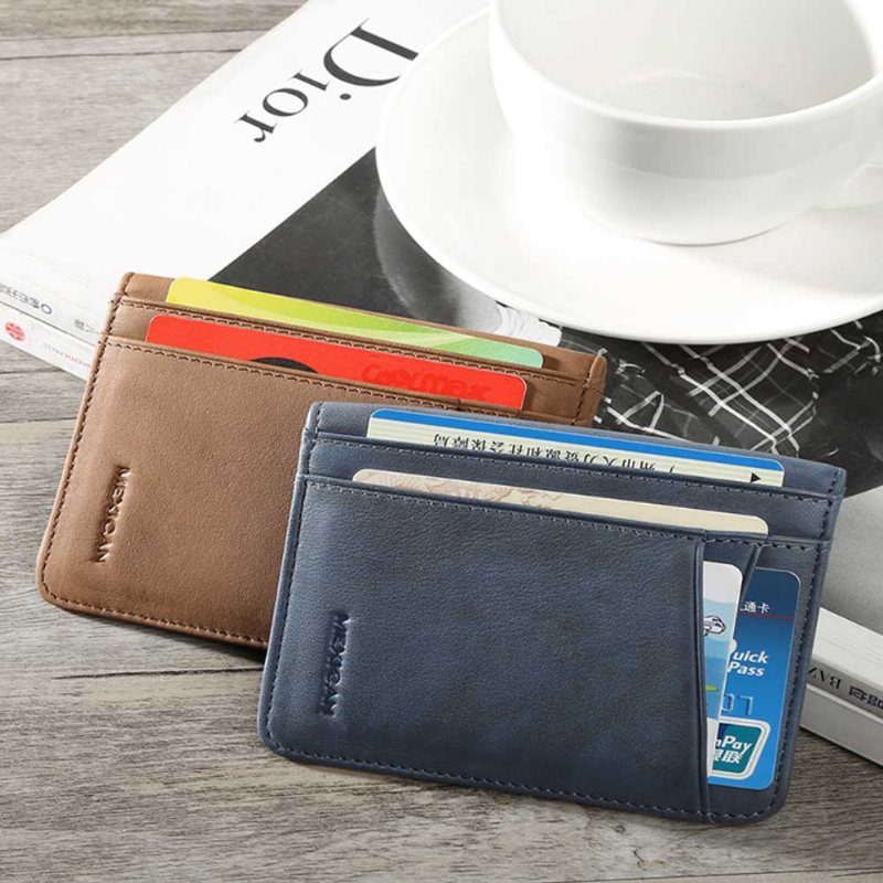 Portfel Męski Prawdziwa Skóra Bydlęca Dodatkowa Pojemność Bifold Portfele Slim Top Flip Money Clip Prezenty Dla Mężczyzn