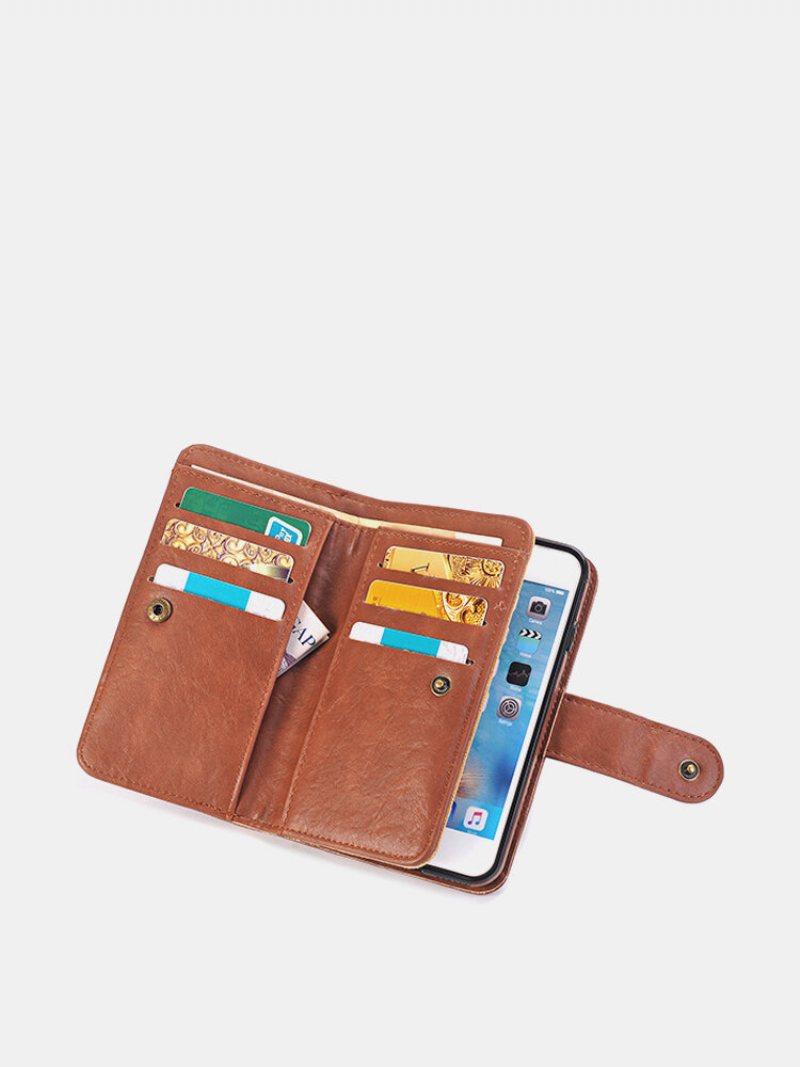 Pu Leather 9 Miejsc Na Karty Casual Iphone7 / 7plus / 6/6plus / S7 / S7 Edge Etui Na Telefon Portfel Pakiet Kart Dla Mężczyzn