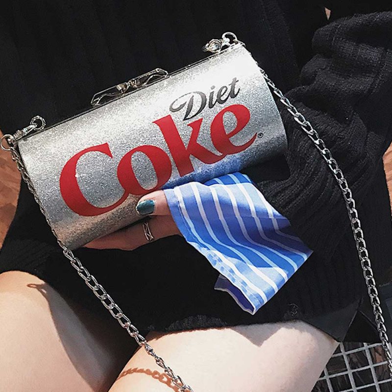 Śliczna Kreatywna Coca-cola Sprite Puszka Damska Torba Na Ramię Twarda Pu Dekoracja Liter Mała Na Dla Kobiet