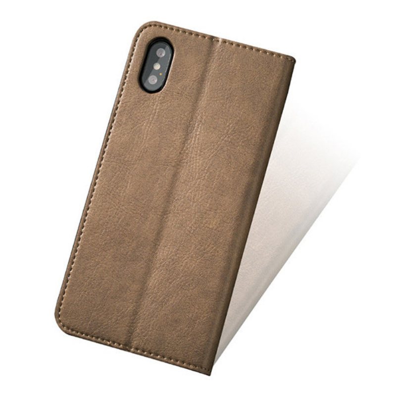 Skórzany Portfel Etui Na Telefon Slim Flip Cover Kickstand Z Ruchomym Uchwytem Na Kartę Do Iphone'a