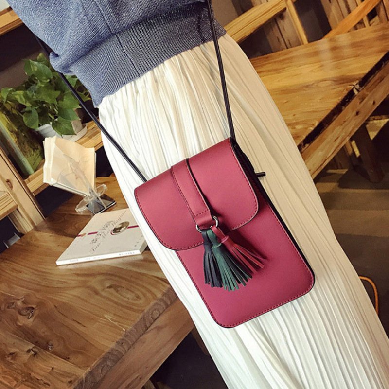 Tassel Stylowa 5.5-calowa Torba Na Telefon Na Ramię Torebka Crossbody