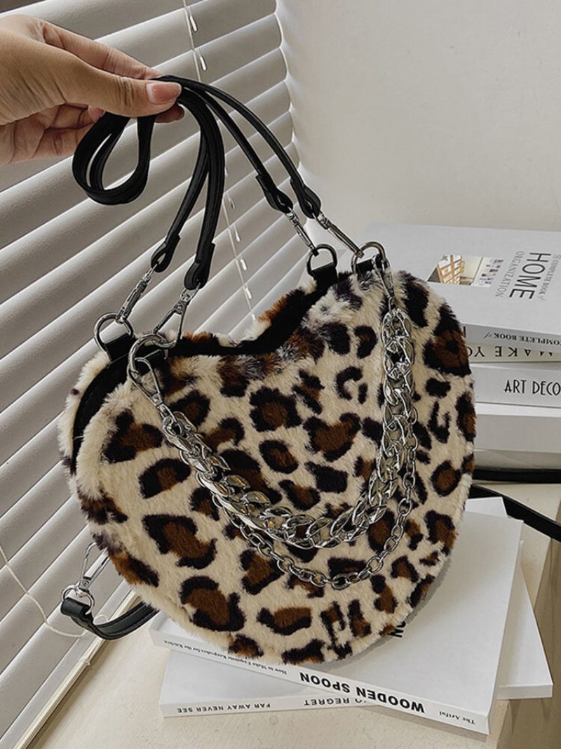 Torebka Damska Dacron Casual Leopard Chain Crossbody