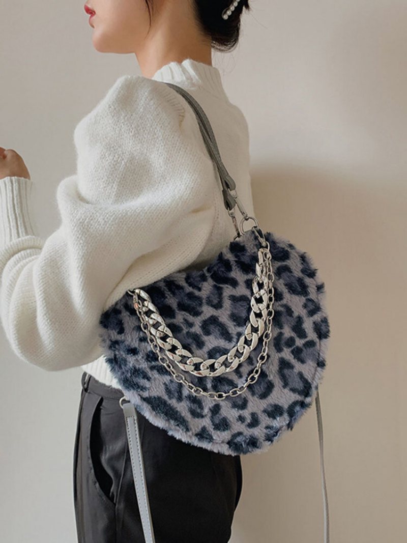 Torebka Damska Dacron Casual Leopard Chain Crossbody