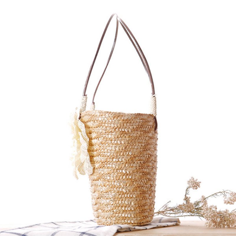 Torebka Damska Straw Flower Designer Vocation Torba Plażowa