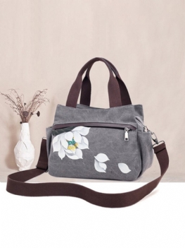 Torebki Płócienne Tote W Stylu Chińskim Kieszenie Z Przodu Torby Na Ramię Crossbody