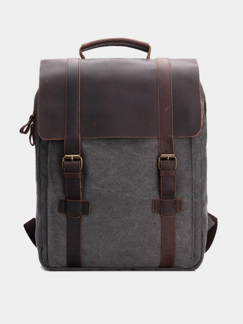 Vintage Canvas 15-calowa Torba Na Laptopa Commuter Bag Plecak Dla Mężczyzn I Kobiet