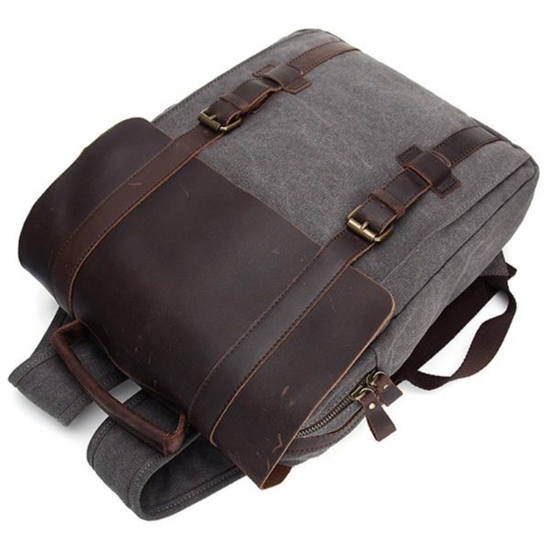 Vintage Canvas 15-calowa Torba Na Laptopa Commuter Bag Plecak Dla Mężczyzn I Kobiet