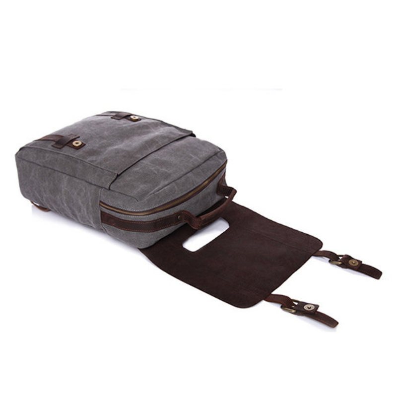 Vintage Canvas 15-calowa Torba Na Laptopa Commuter Bag Plecak Dla Mężczyzn I Kobiet