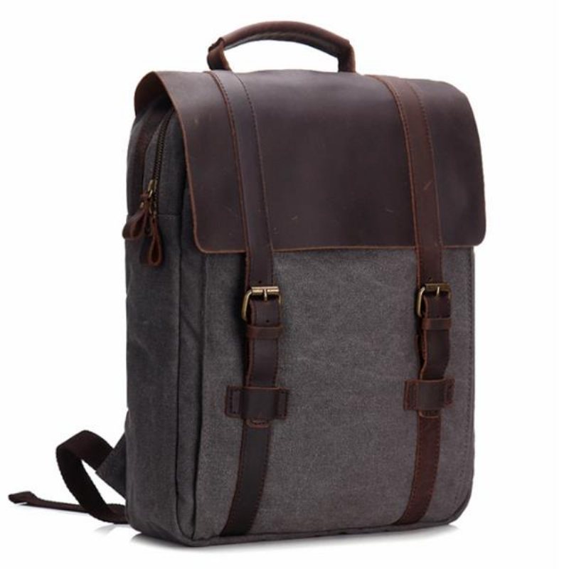 Vintage Canvas 15-calowa Torba Na Laptopa Commuter Bag Plecak Dla Mężczyzn I Kobiet