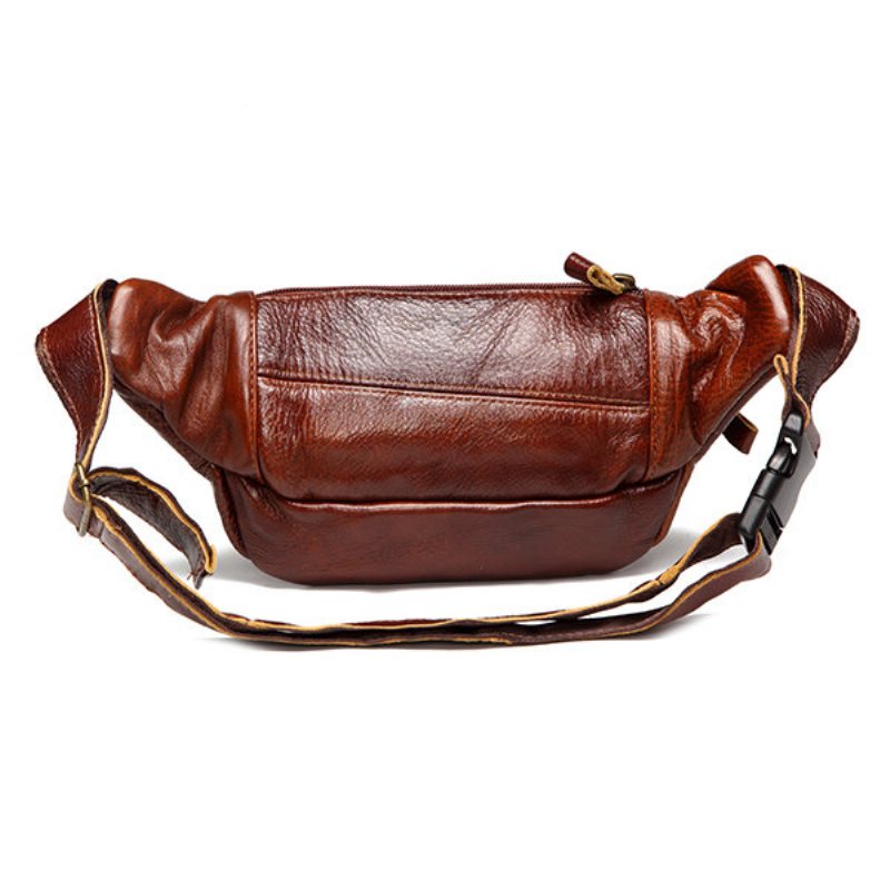 Vintage Torba Na Talię Skórzana Na Ramię Crossbody Na Klatkę Piersiową Dla Mężczyzn