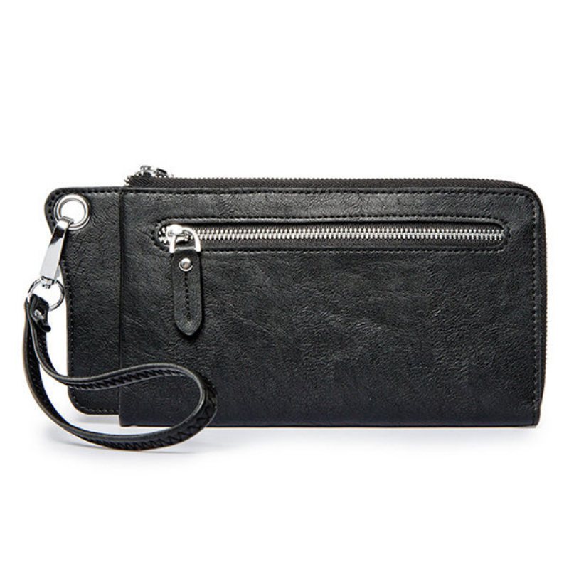 Vintage Wodoodporny Casual Long Phone Bag Clutch Bag Portfel Dla Mężczyzn