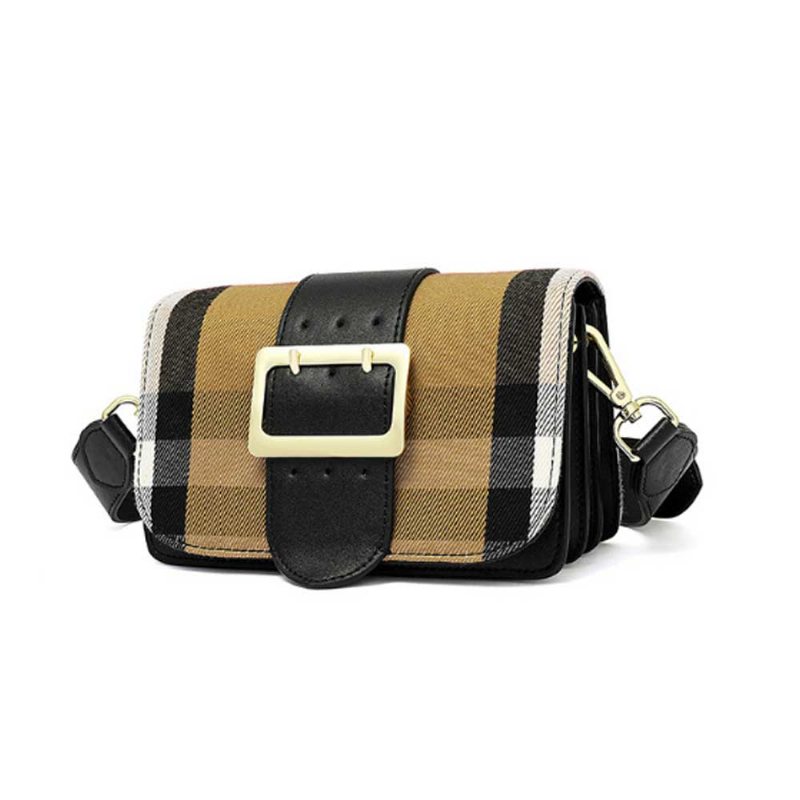 Wysokiej Jakości Skórzana Torba Crossbody New Fashion Plaid Leather Cow Bag Z Regulowanym Paskiem Na Ramię Women Bag