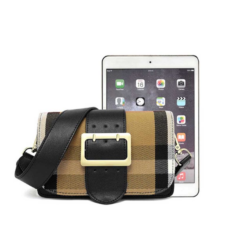 Wysokiej Jakości Skórzana Torba Crossbody New Fashion Plaid Leather Cow Bag Z Regulowanym Paskiem Na Ramię Women Bag