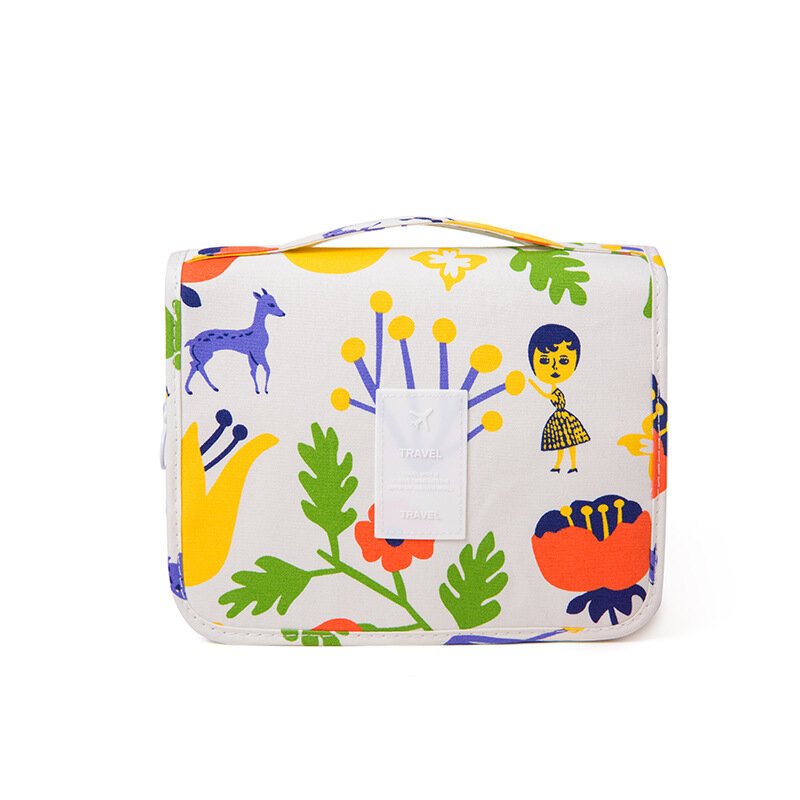 Cartoon Pattern Business Travel Hook Wash Bag Przenośna Torba Do Przechowywania Kosmetyków O Dużej Pojemności