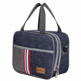 Izolowana Torba Na Lunch Wielokrotnego Użytku Denim Blue Crossbody Na Dla Kobiet Kids Boy Girl