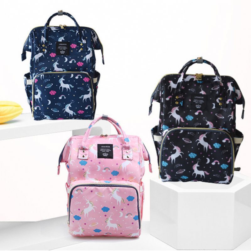 Jednorożec Torba Mumia Plecak Duża Pojemność Fashion Baby Bag Out Bag