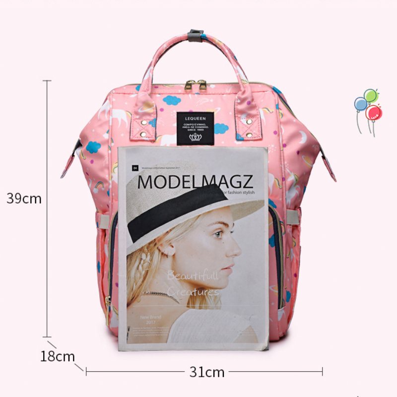 Jednorożec Torba Mumia Plecak Duża Pojemność Fashion Baby Bag Out Bag