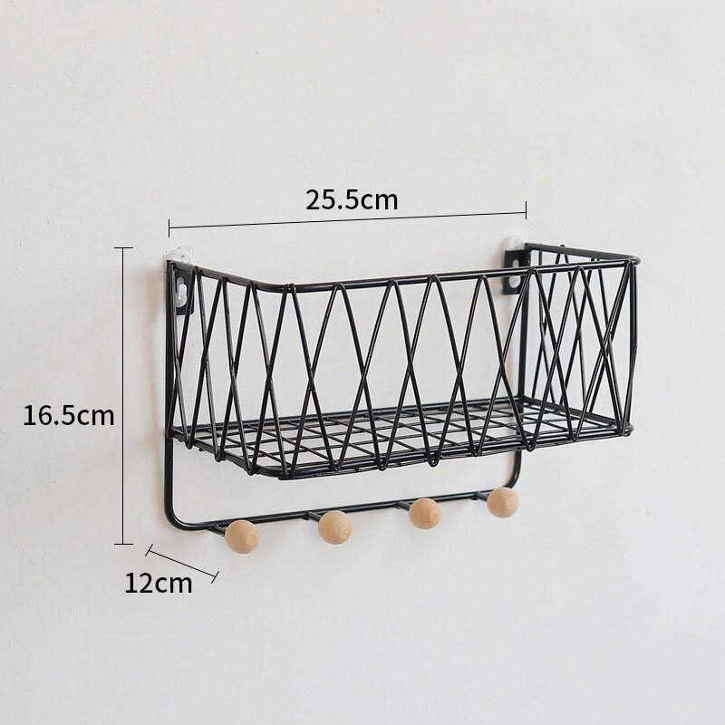 Półka Ścienna Z Siatki Żelaznej Stojak Do Przechowywania Na Ścianie